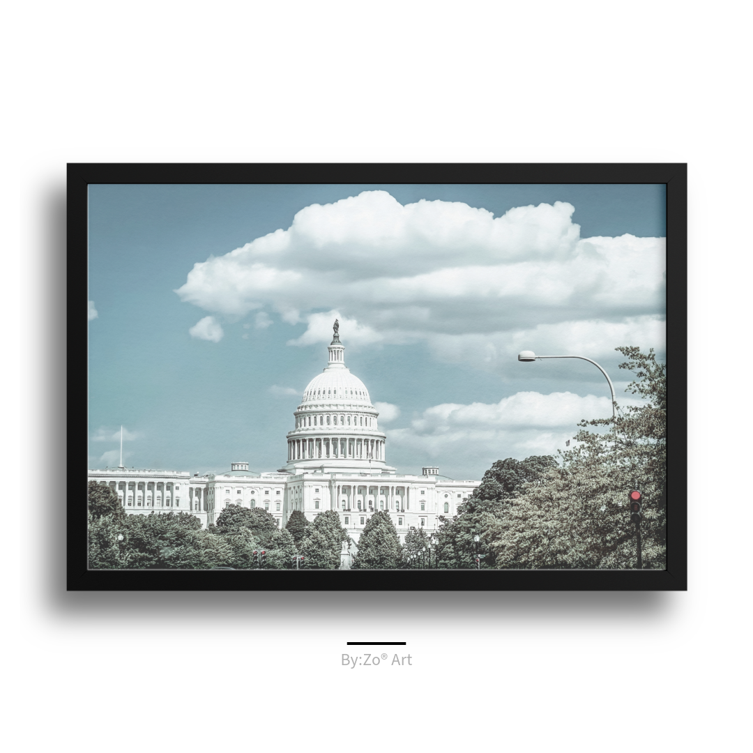 Framed Archival Semi-Gloss Paper, Original "The Capitol" Art Photography teelaunch