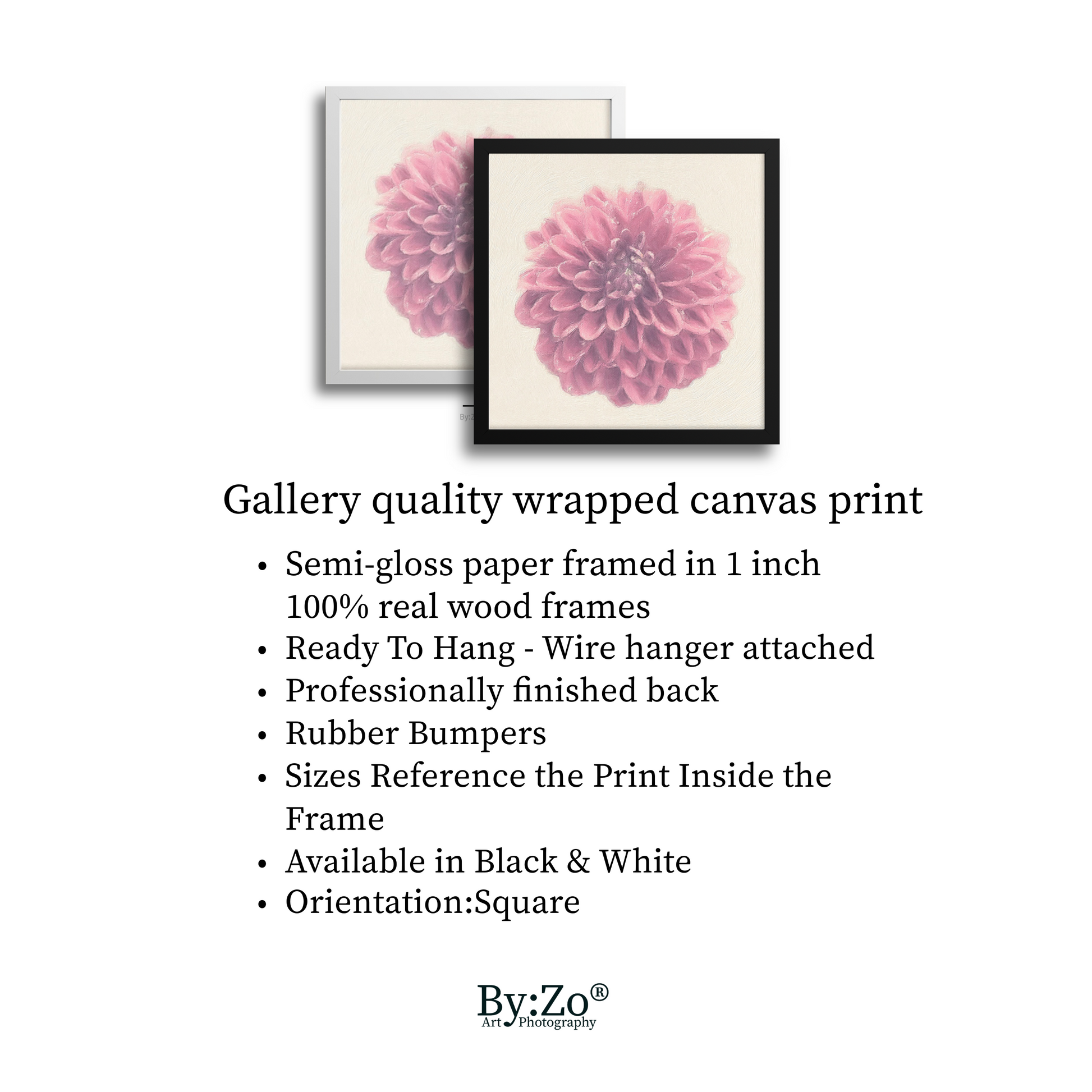 Framed Archival Semi Gloss Paper / Japanese Dahlia Original Art Photography teelaunch