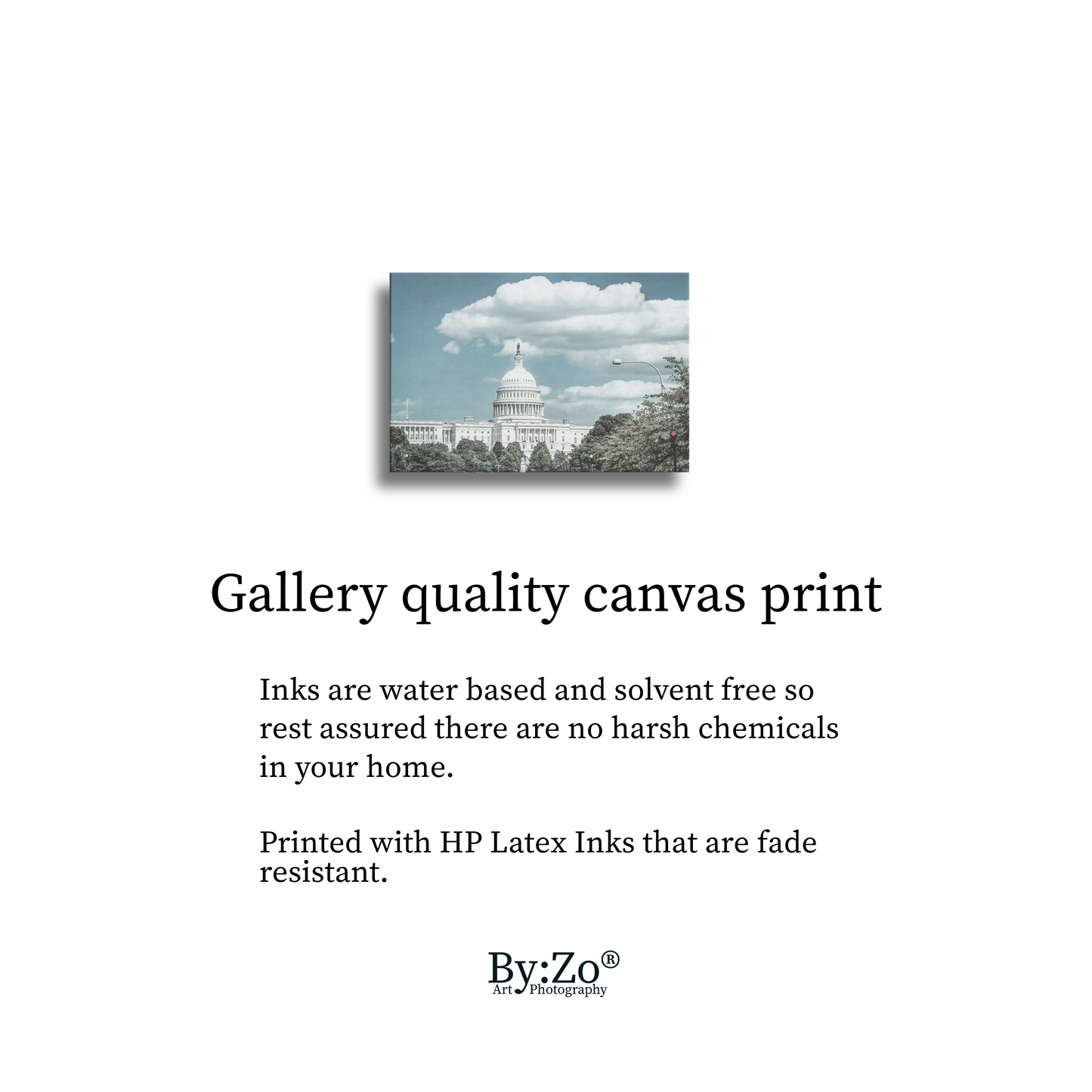 Wrapped Canvas "The Capitol under Open Skies framed by Nature and subtle Red Light" teelaunch By:Zo®