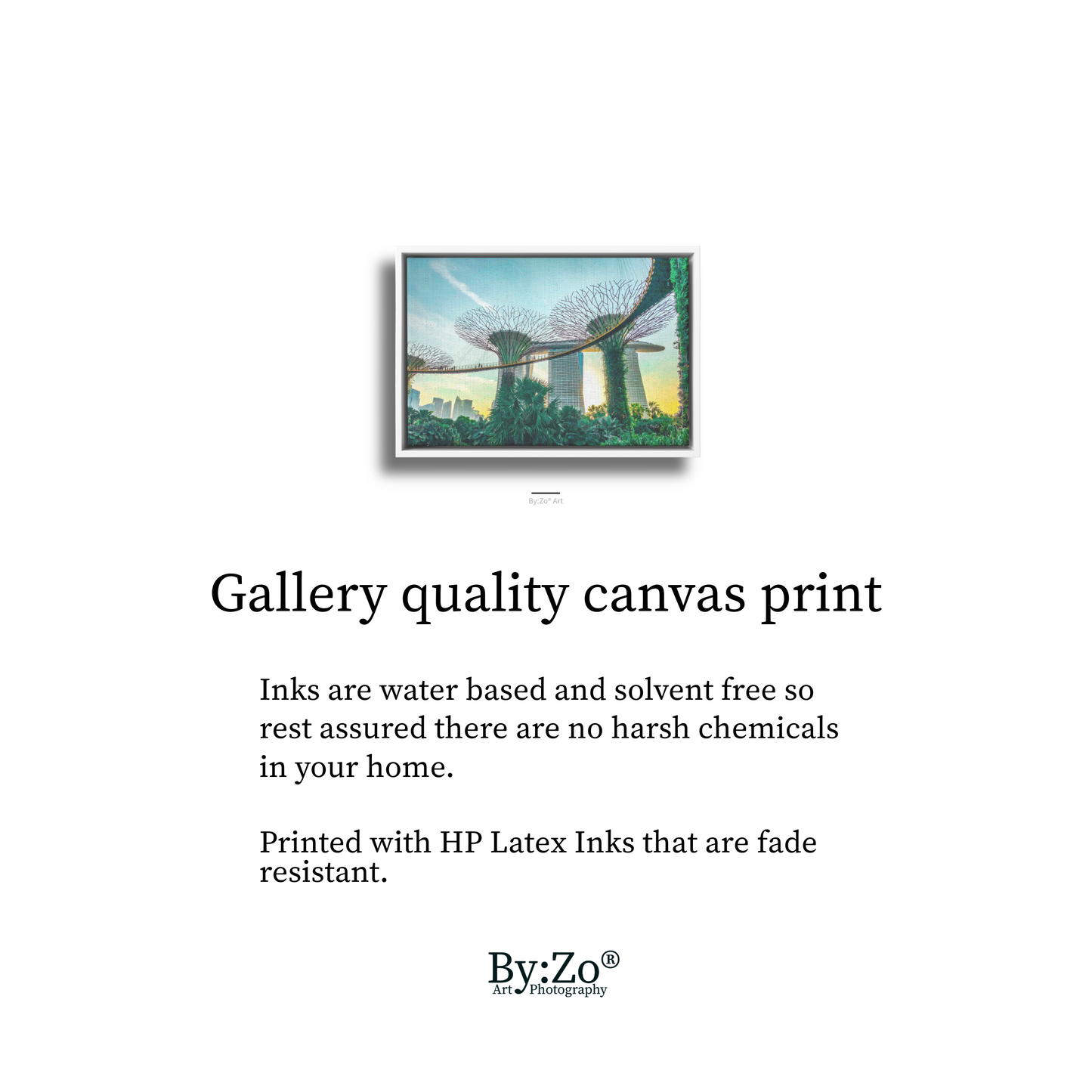 Floater Framed Canvas / Singapore Sunset at Gardens by the Bay/Original Fine Art Photography teelaunch By:Zo®