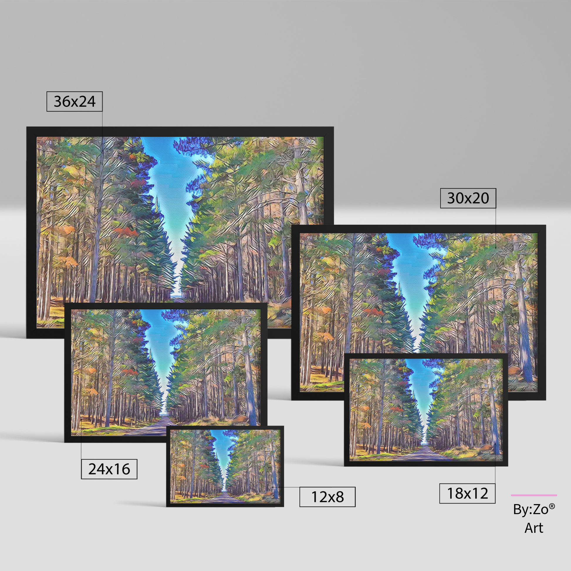 Framed, "To This Path I Go" New Zealand Landscape teelaunch