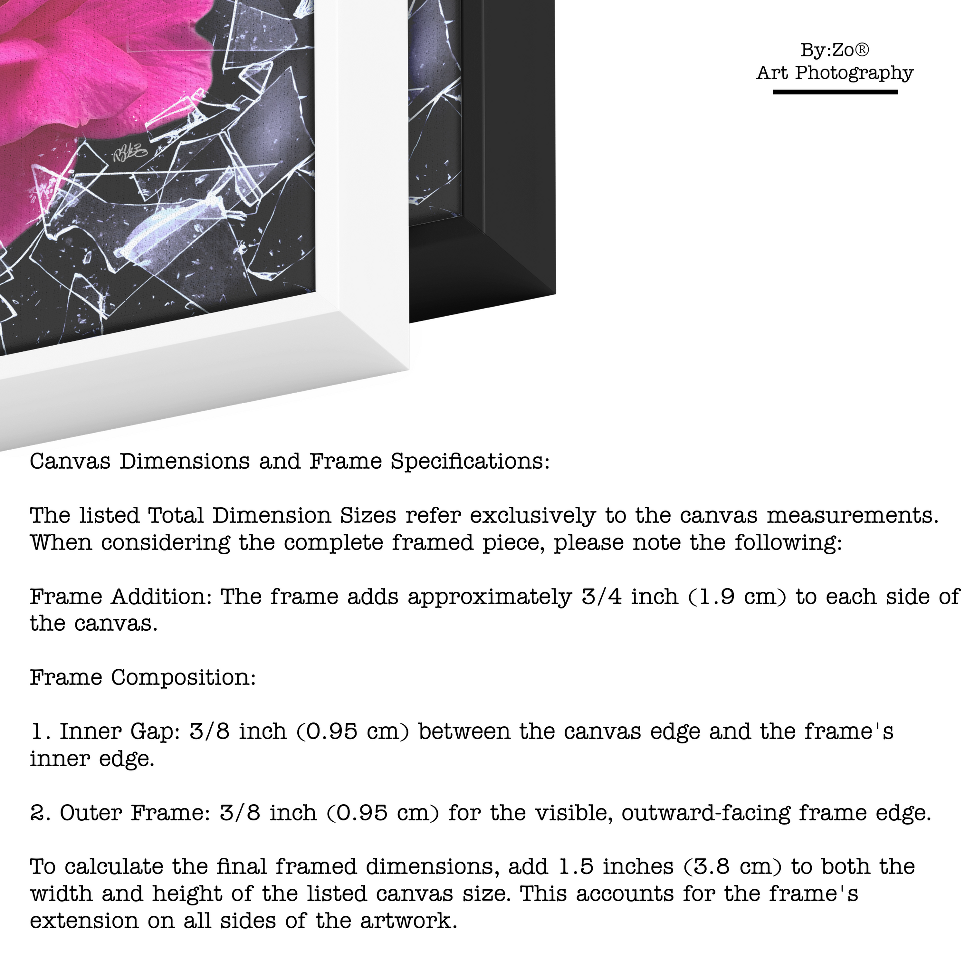 Square Framed Floater Canvas, "Breaking Free You Can't Stop Me" Rose Shatters Ice Original Photography Art teelaunch By:Zo®