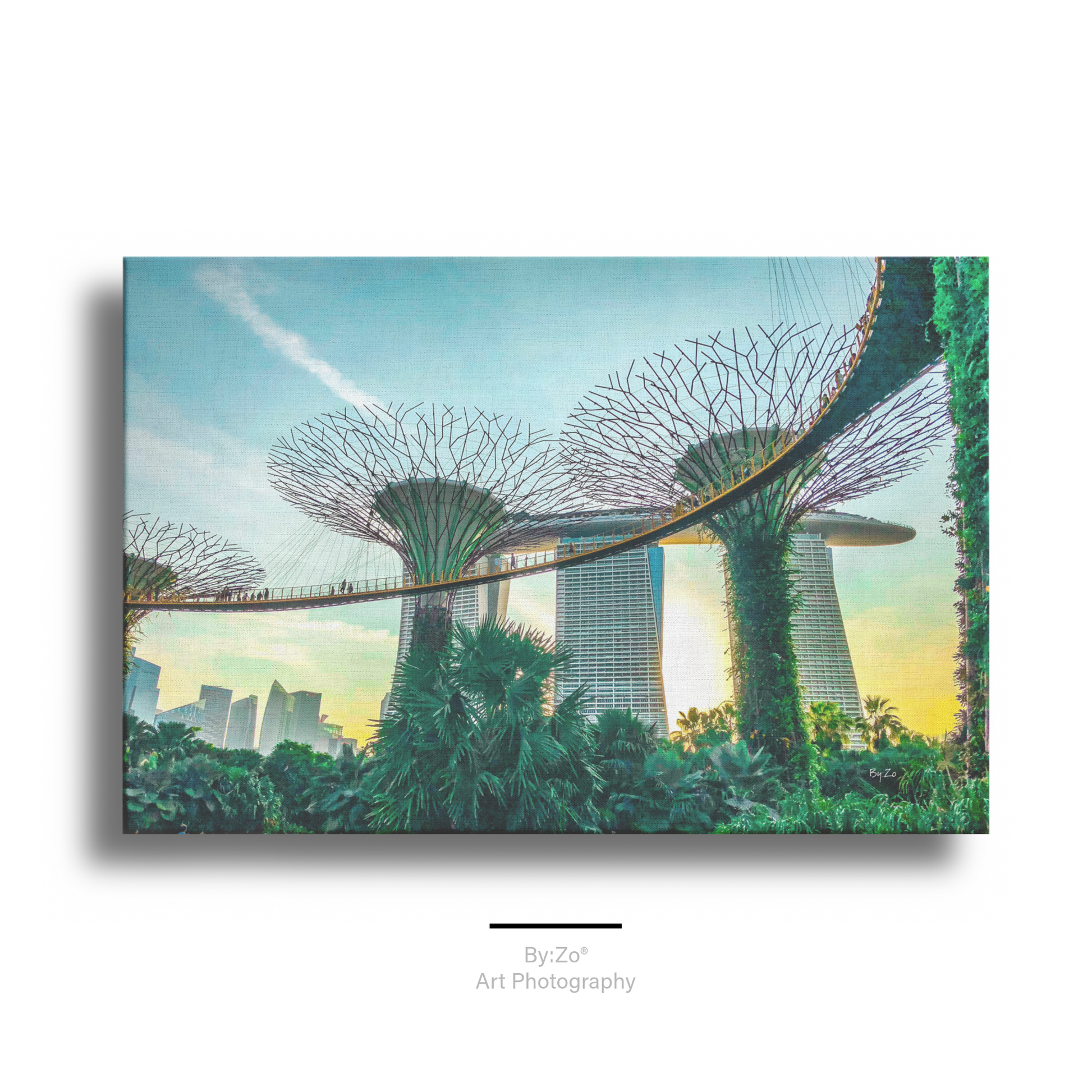 Singapore Sunset Wrapped Canvas teelaunch By:Zo®