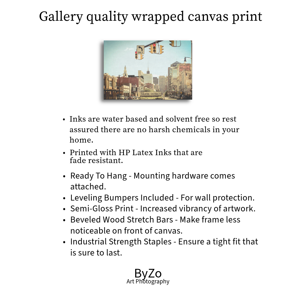 Wrapped Canvas "Theater District Buffalo NY" ByZo Art Photography teelaunch