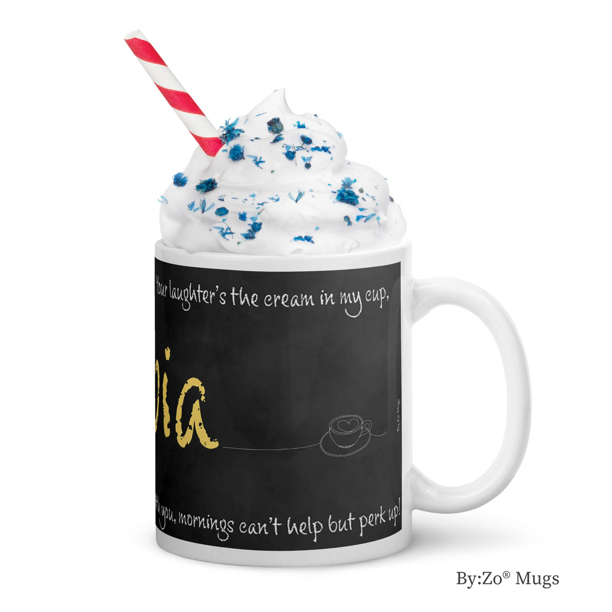 White glossy mug By:Zo