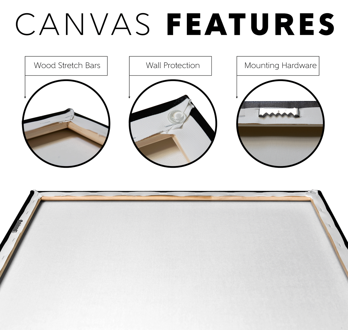 Canvas Features of Original Photography Art by Maria Desnoyers of ByZo Art.
