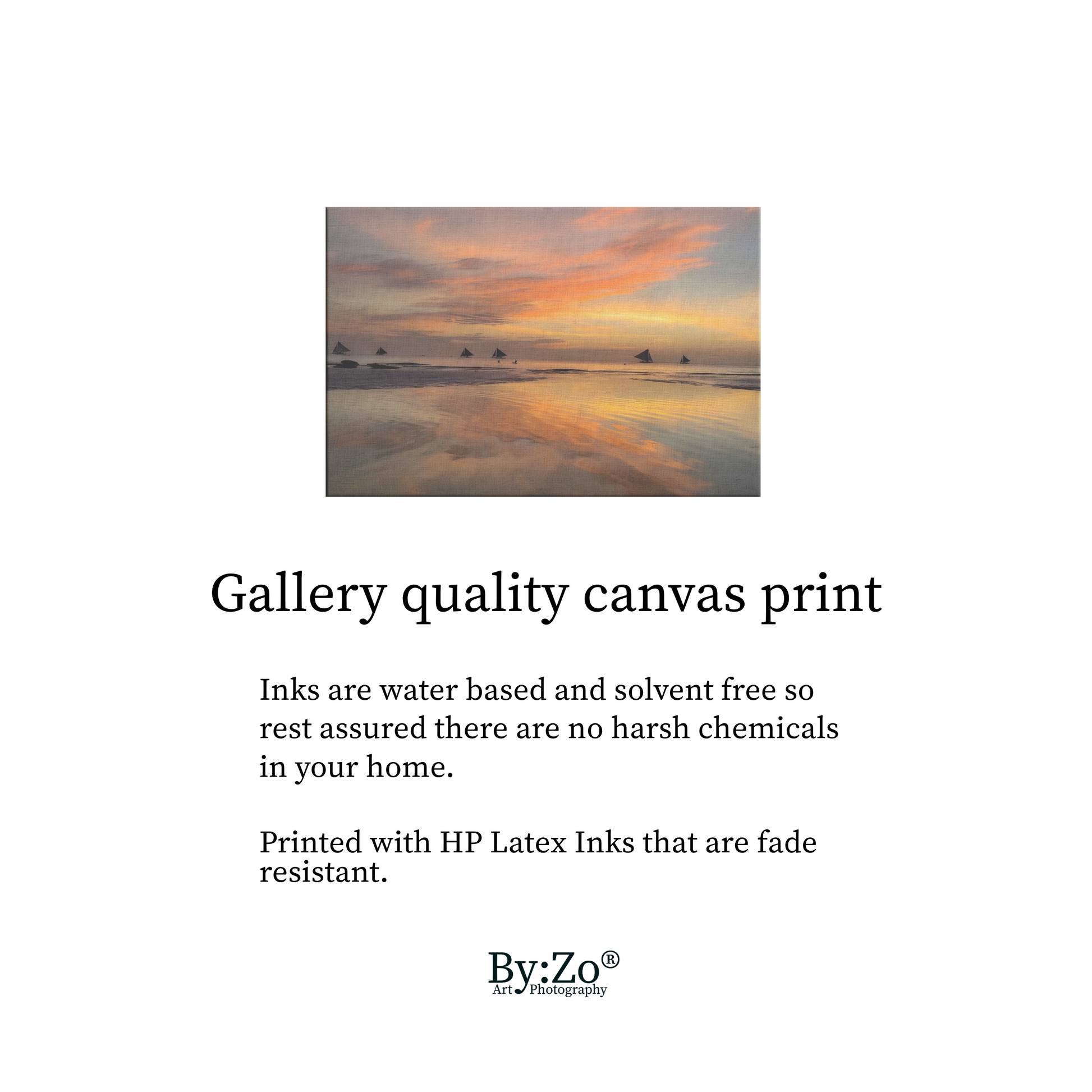 Sunset Sails: Boracay's Golden Hour Magic, Fine Art Photography Wrapped Canvas teelaunch