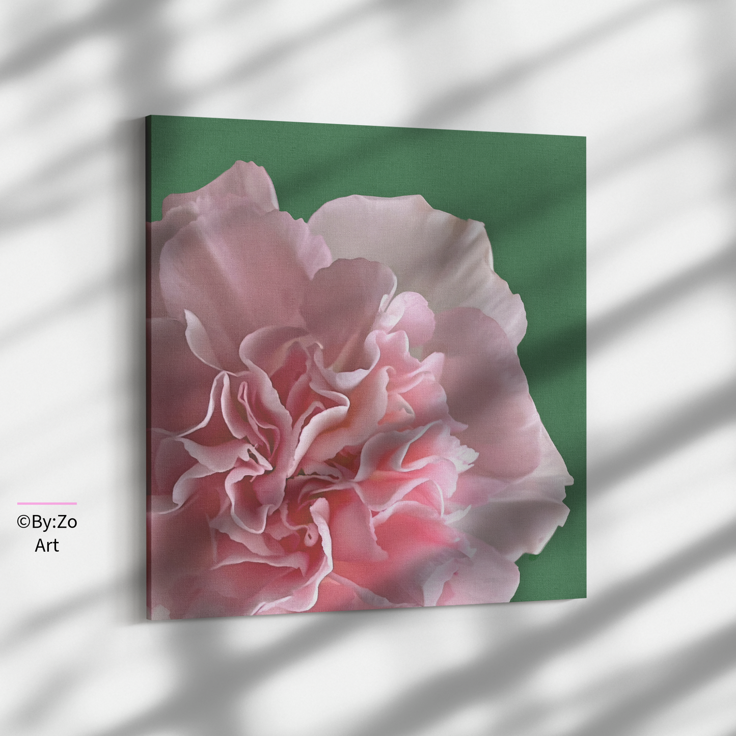 Carnation Flower Canvas Wall Decor Original Photography teelaunch By:Zo