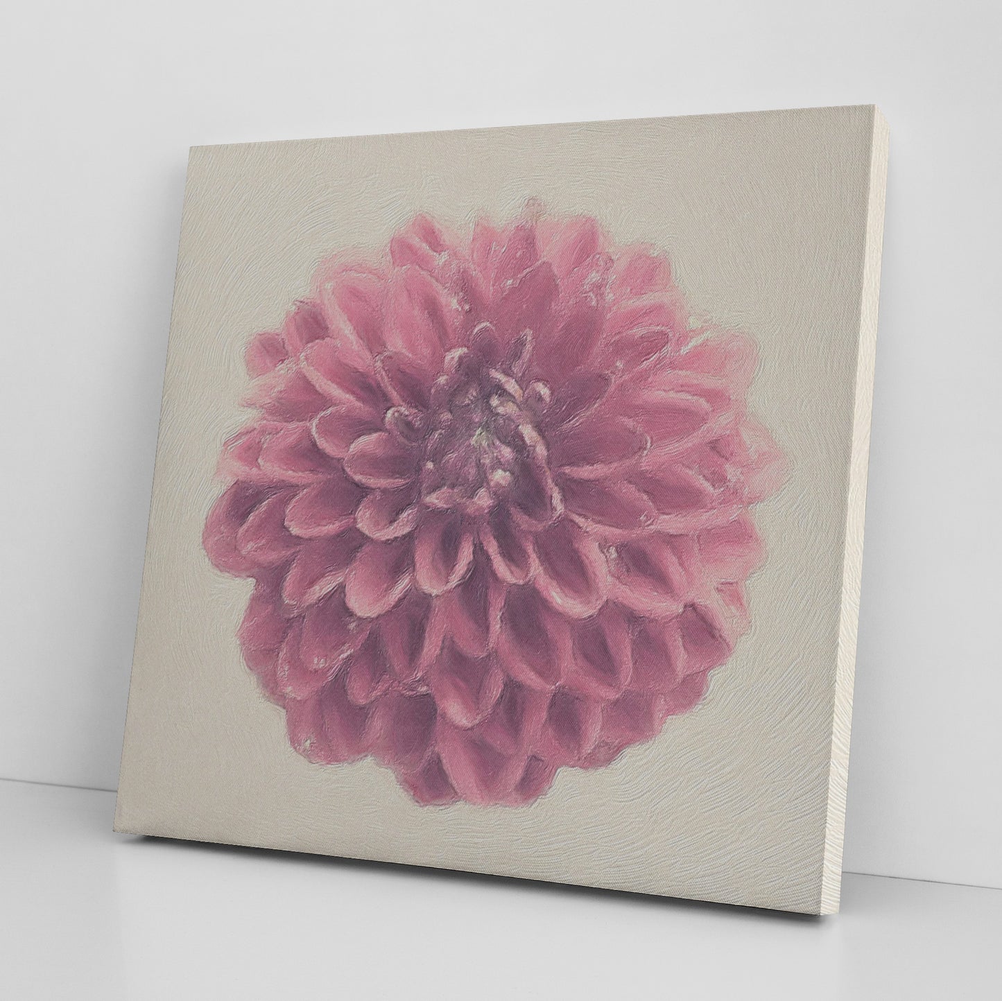 Japanese Dahlia Flower on Canvas Print Original Photography and Digital Art By Maria Desnoyers, ByZo Art.