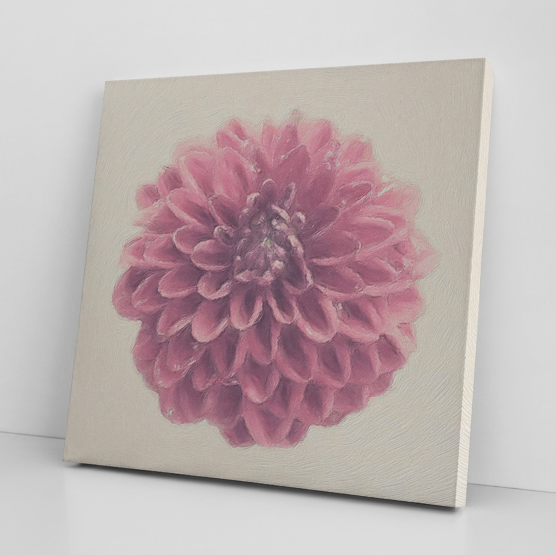 Japanese Dahlia Flower on Canvas Print Original Photography and Digital Art By Maria Desnoyers, ByZo Art.