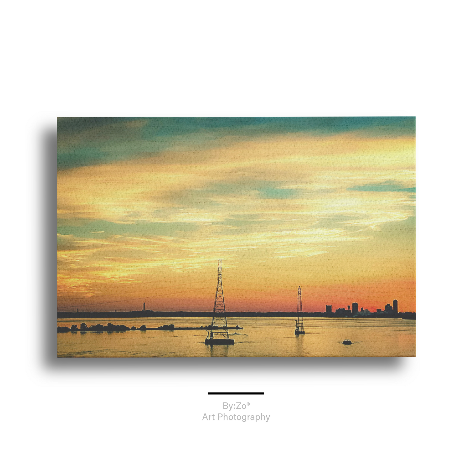 Wrapped Canvas, "August Farewell: A Painted Sky's Promise" teelaunch