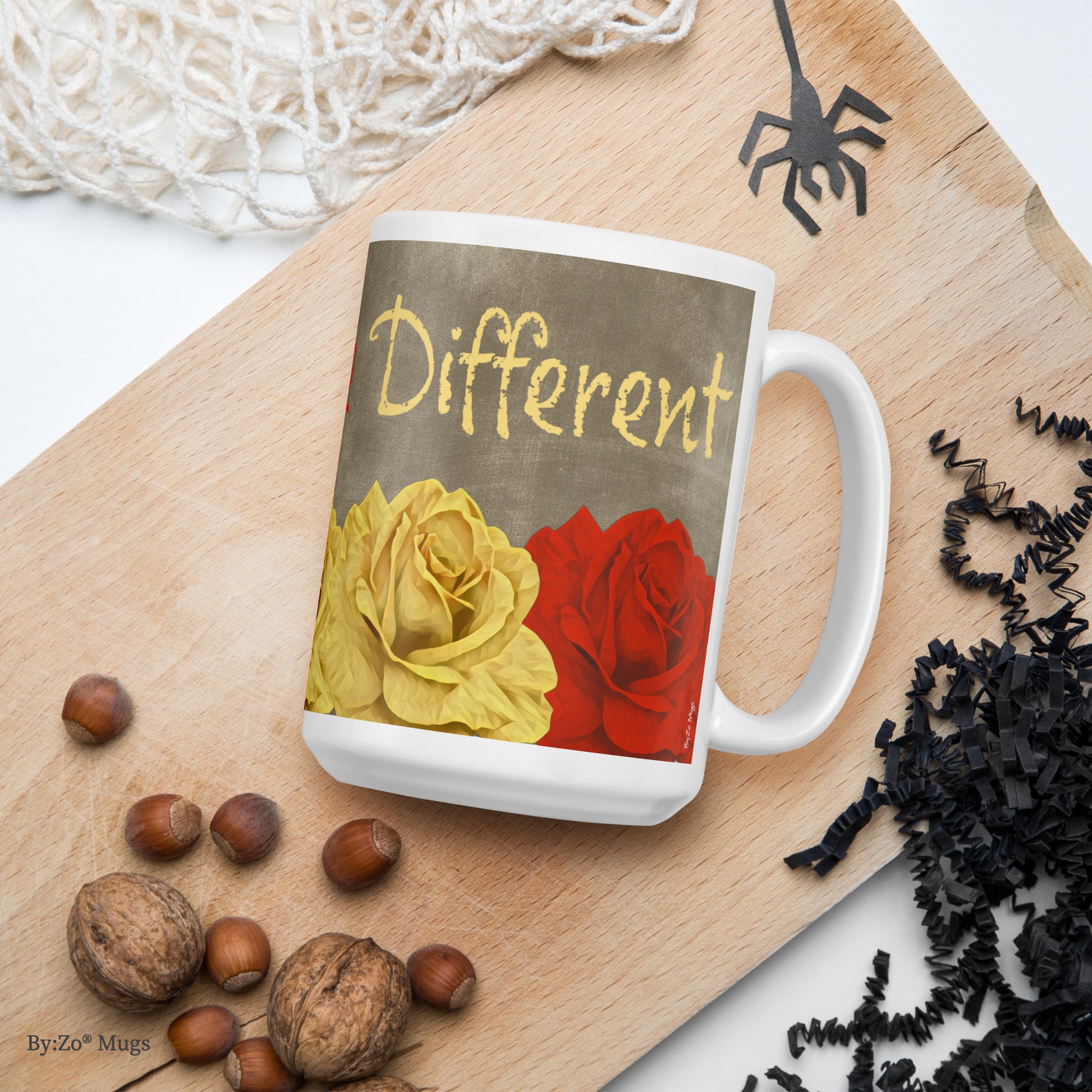Dare To Be Different White Glossy Mug - By:Zo