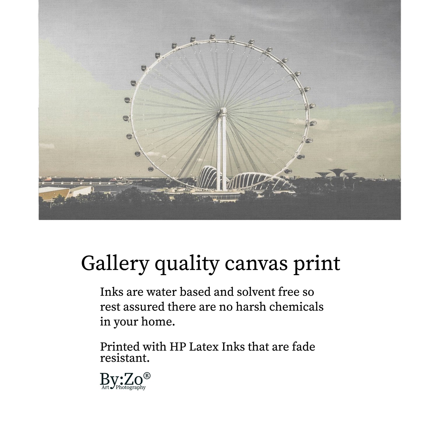 Singapore Flyer on Wrapped Canvas Print Original Photography - By:Zo