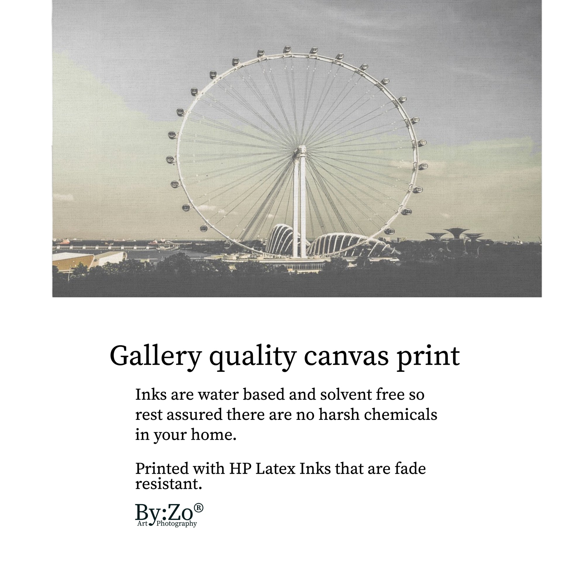 Singapore Flyer on Wrapped Canvas Print Original Photography - By:Zo