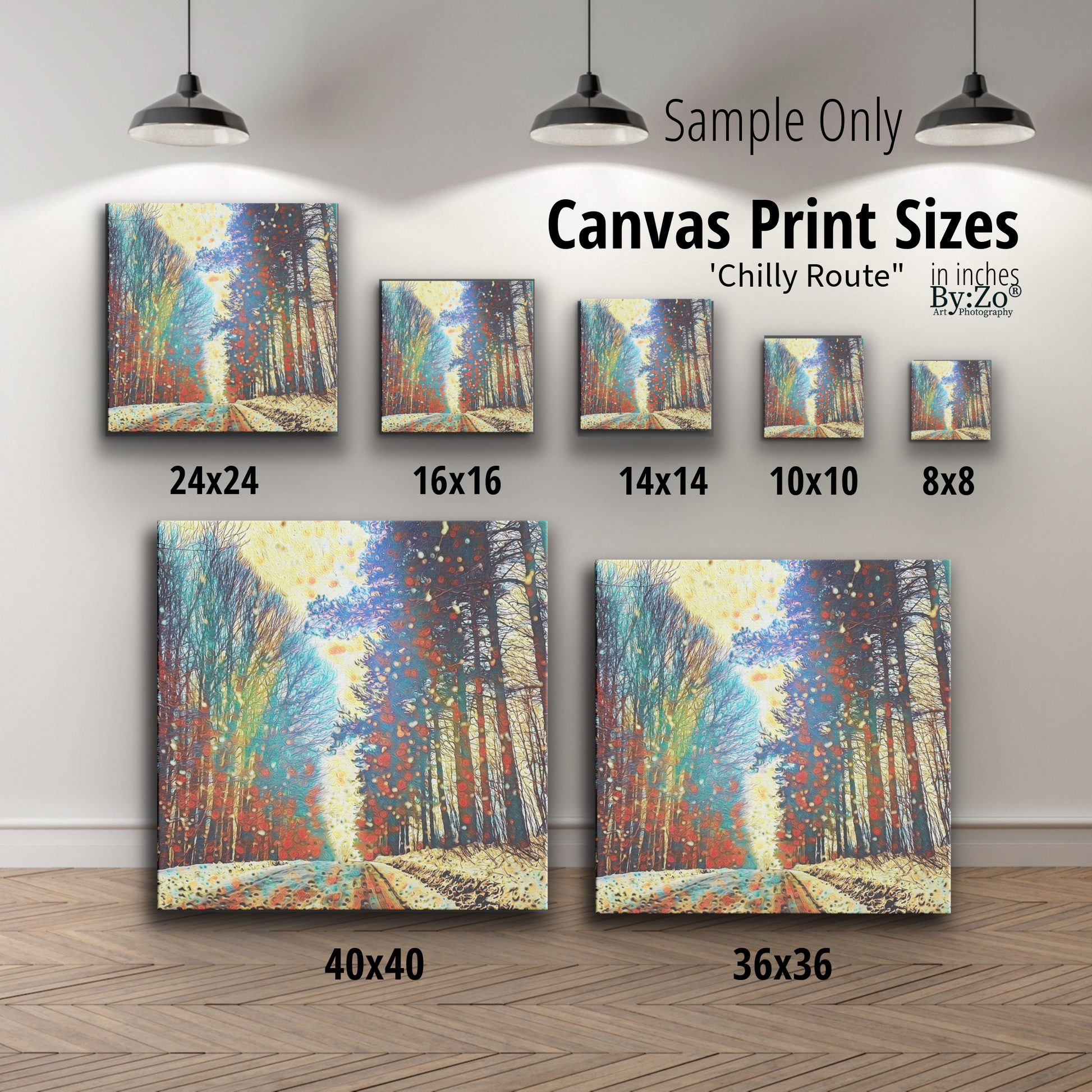 Square Wrapped Canvas "Chilly Route" Original Photography Mixed Media - By:Zo