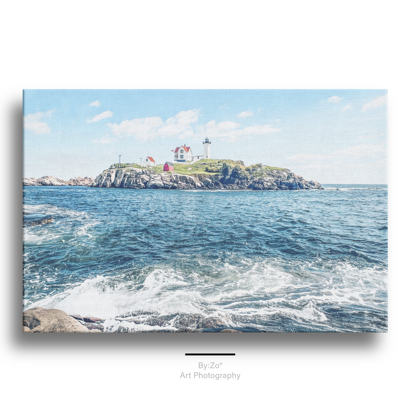 Wrapped Canvas, "The Nubble Lighthouse" Art Photography teelaunch By:Zo