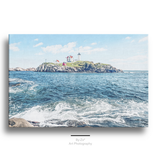 Wrapped Canvas, "The Nubble Lighthouse" Art Photography teelaunch By:Zo