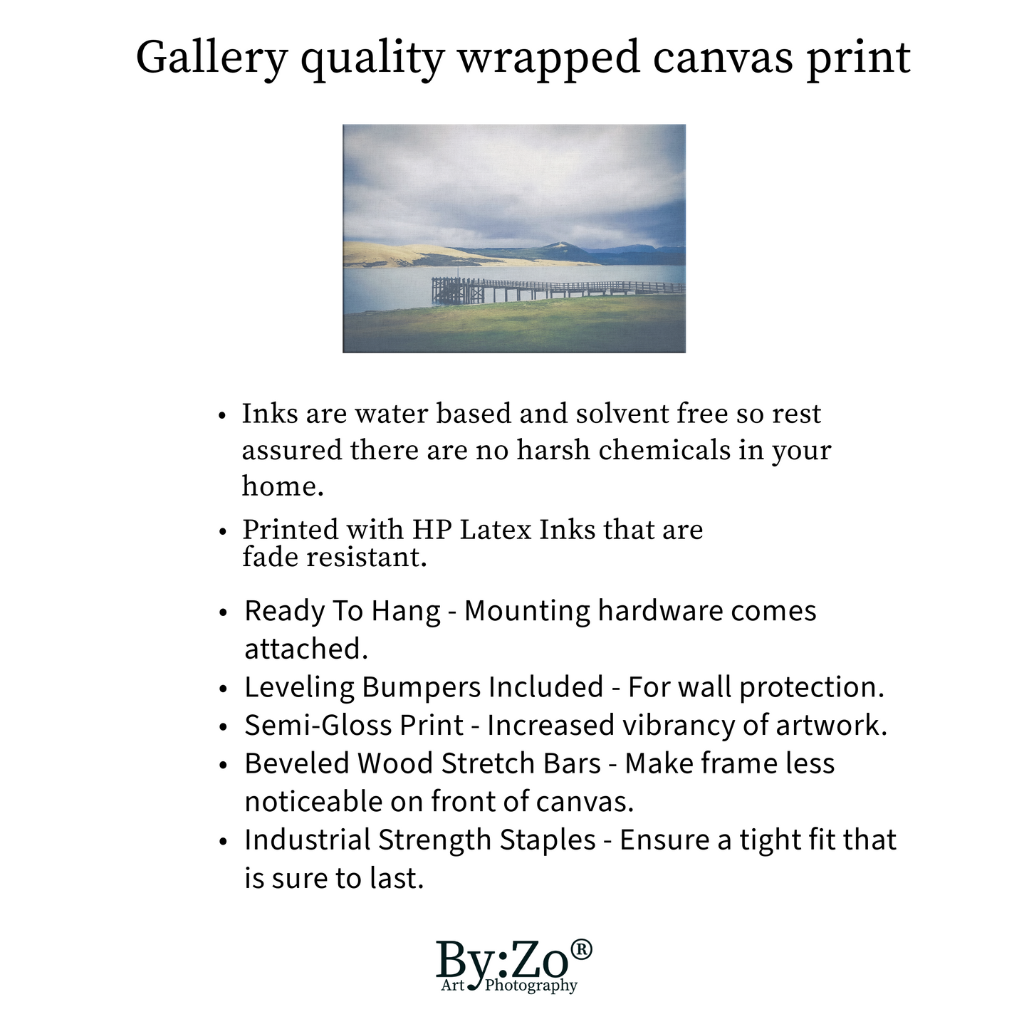 Wrapped Canvas, "Pier Meets the Sand Dune and Mountains" New Zealand Coast teelaunch