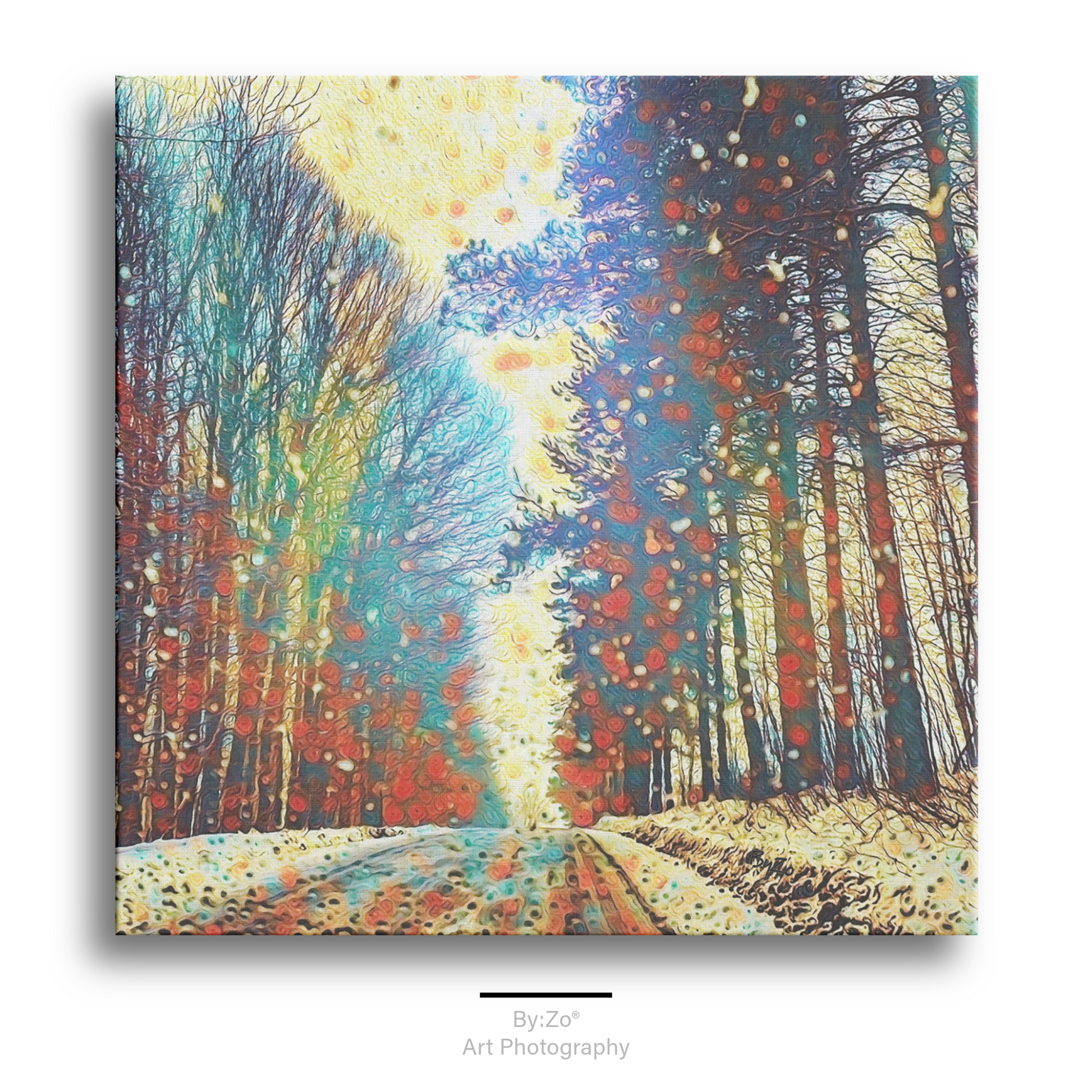 Square Wrapped Canvas "Chilly Route" Original Photography Mixed Media - By:Zo