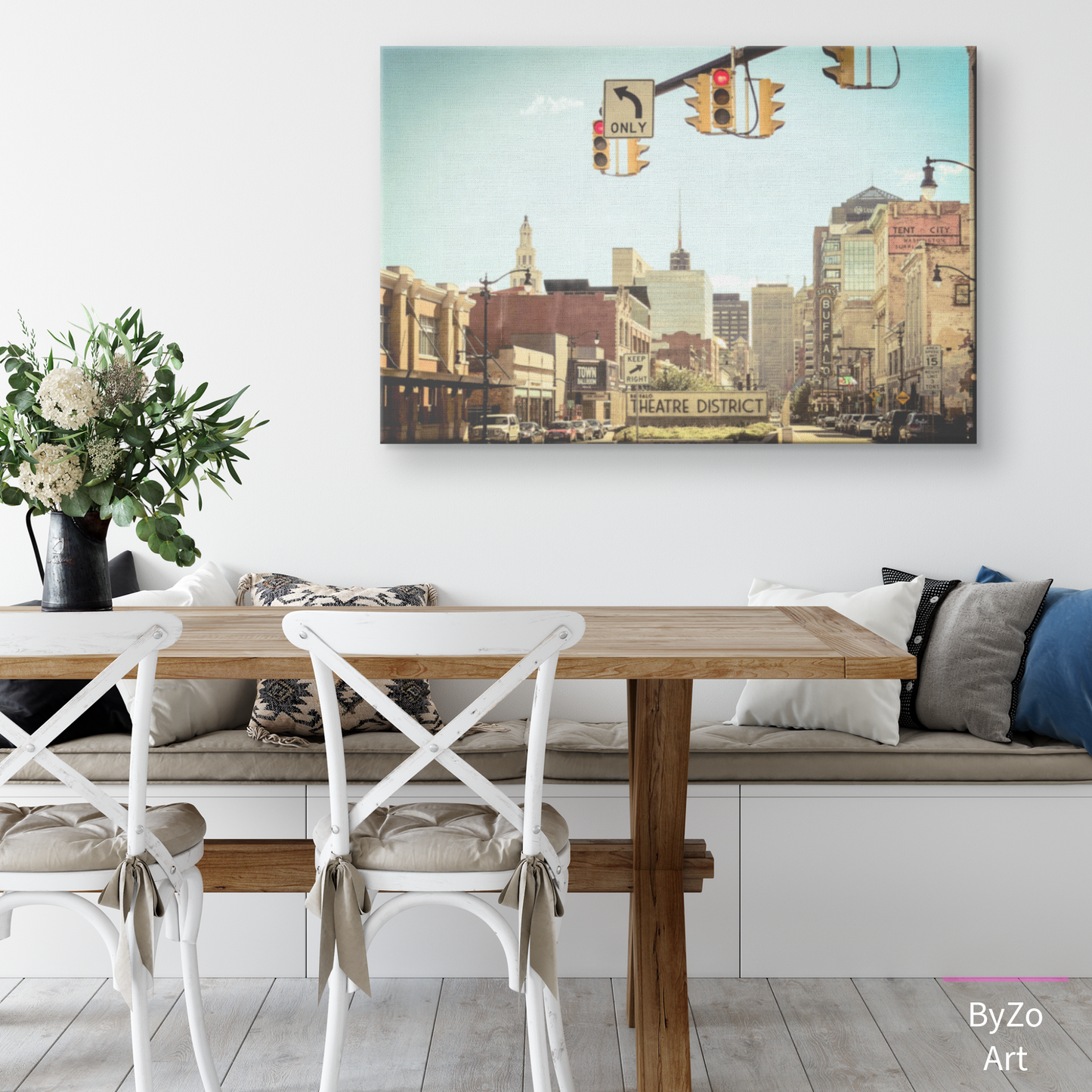 Wrapped Canvas "Theater District Buffalo NY" ByZo Art Photography teelaunch