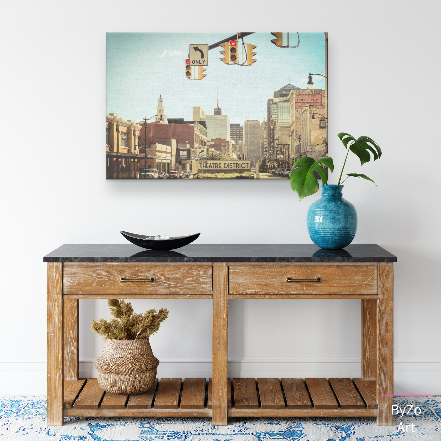 Wrapped Canvas "Theater District Buffalo NY" ByZo Art Photography teelaunch