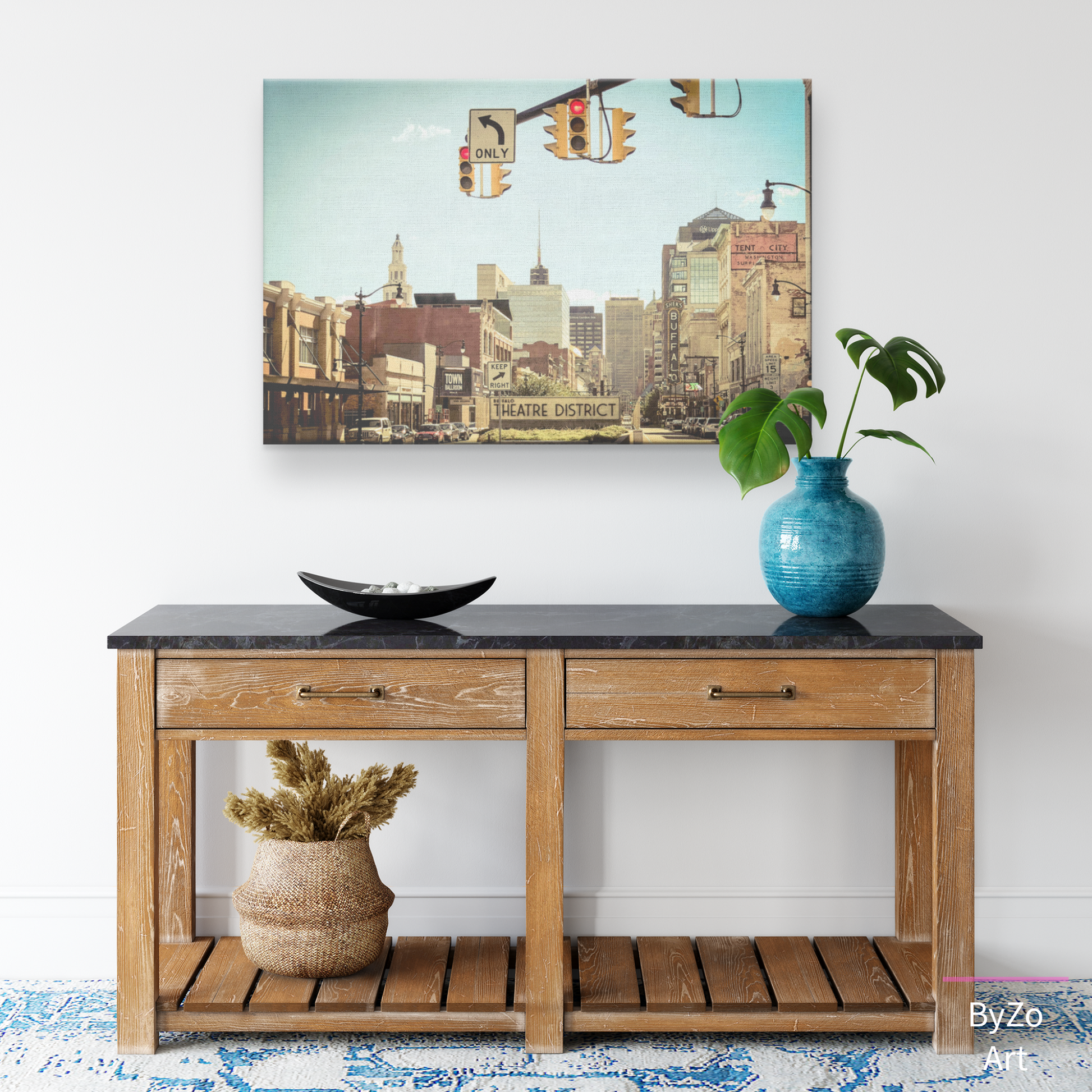 Wrapped Canvas "Theater District Buffalo NY" ByZo Art Photography teelaunch