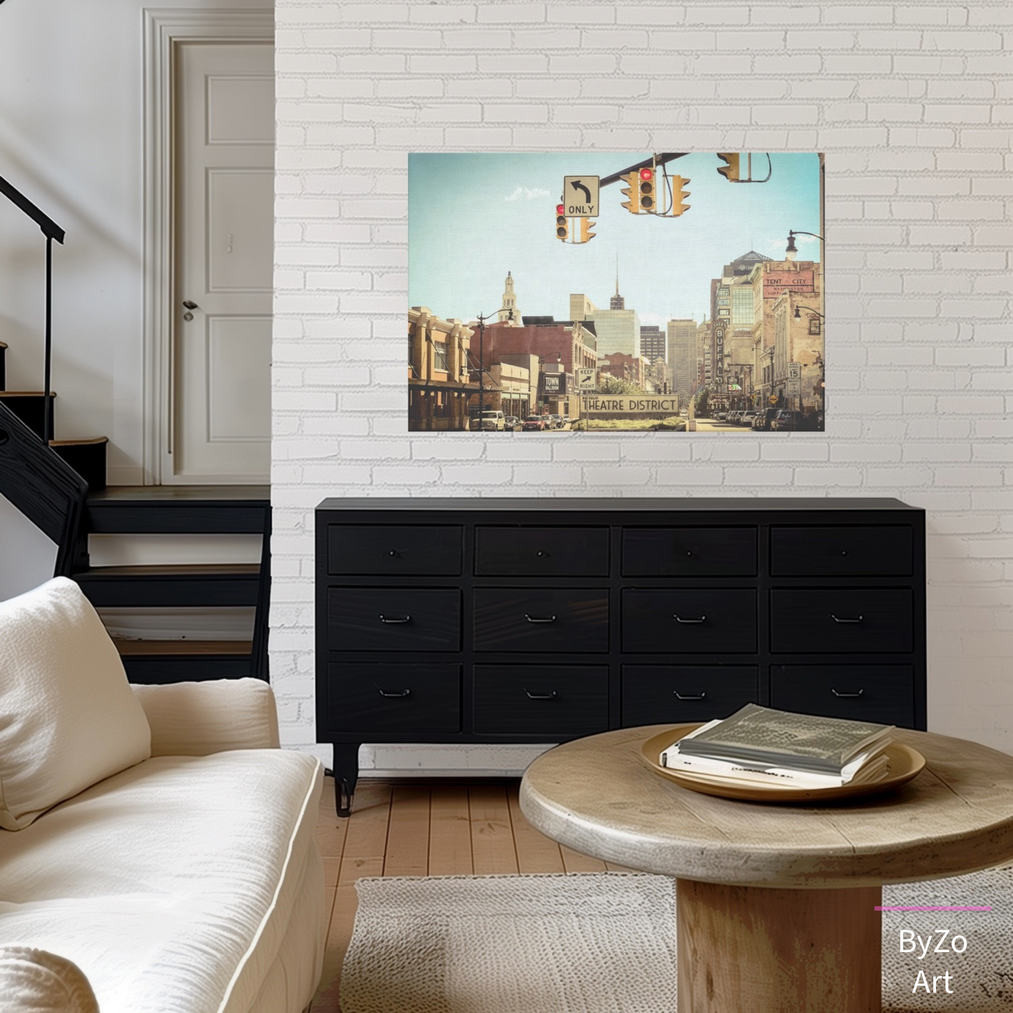 Wrapped Canvas "Theater District Buffalo NY" ByZo Art Photography teelaunch