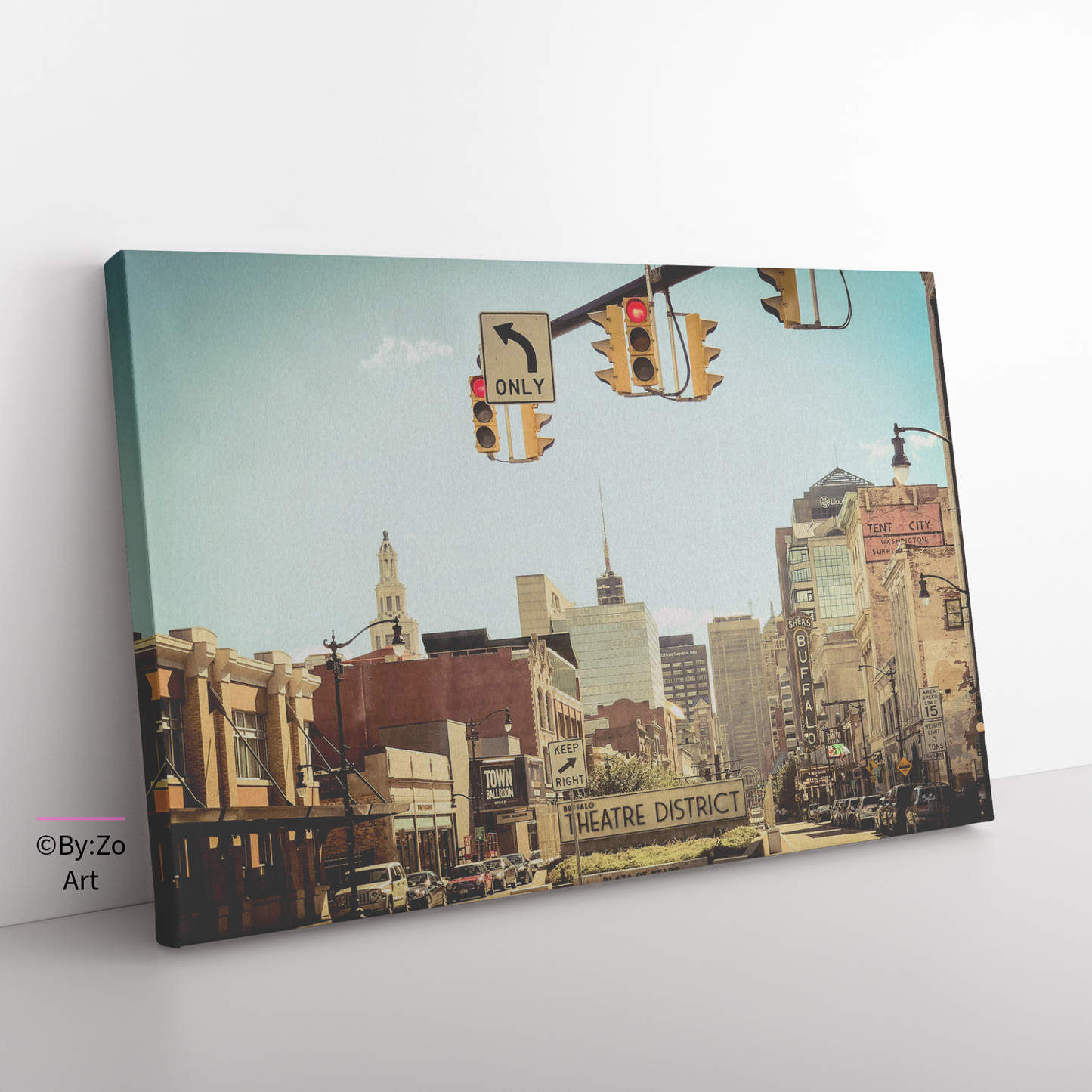 Wrapped Canvas "Theater District Buffalo NY" ByZo Art Photography teelaunch