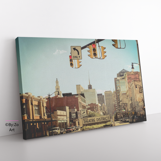 Wrapped Canvas "Theater District Buffalo NY" ByZo Art Photography teelaunch