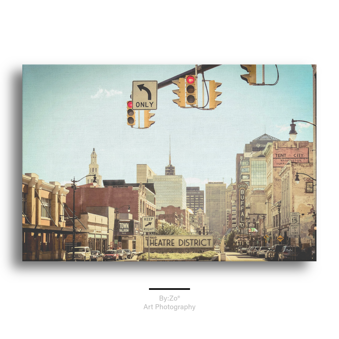 Wrapped Canvas "Theater District Buffalo NY" ByZo Art Photography teelaunch