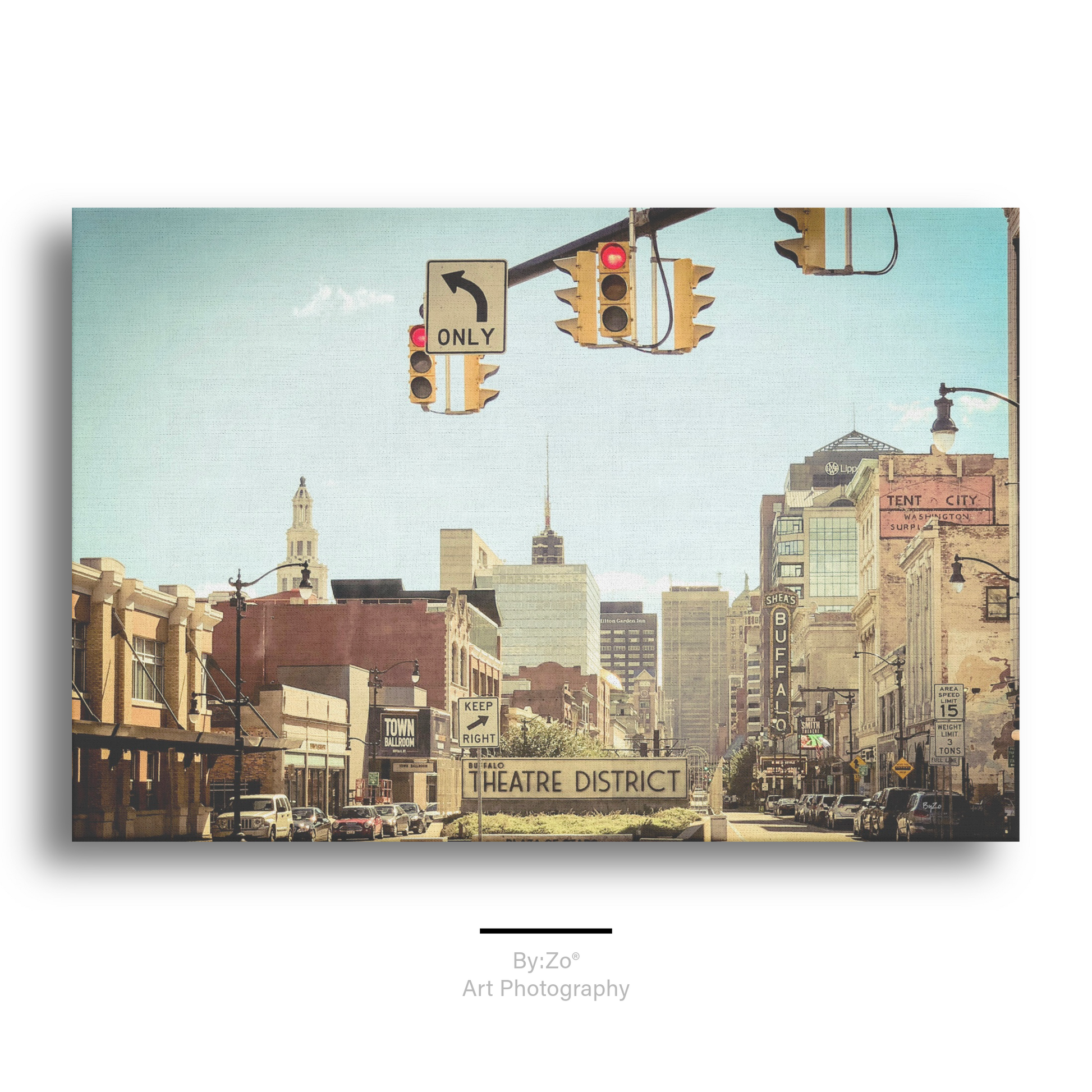 Wrapped Canvas "Theater District Buffalo NY" ByZo Art Photography teelaunch