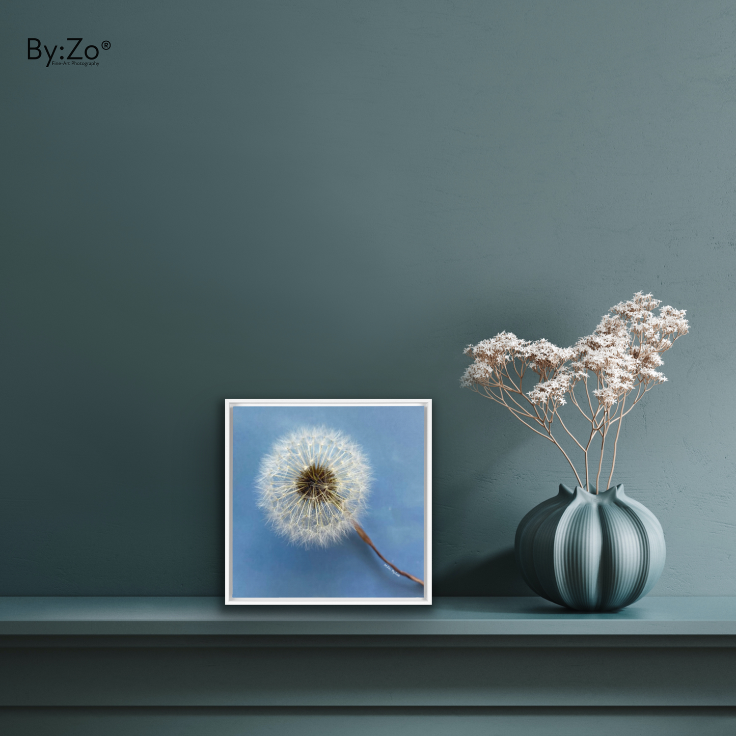 Wall Art Dandelion Make-a-Wish Make-Magic Original Art on Framed Canvas Floater Fine-Art Photography  By:Zo® - By:Zo