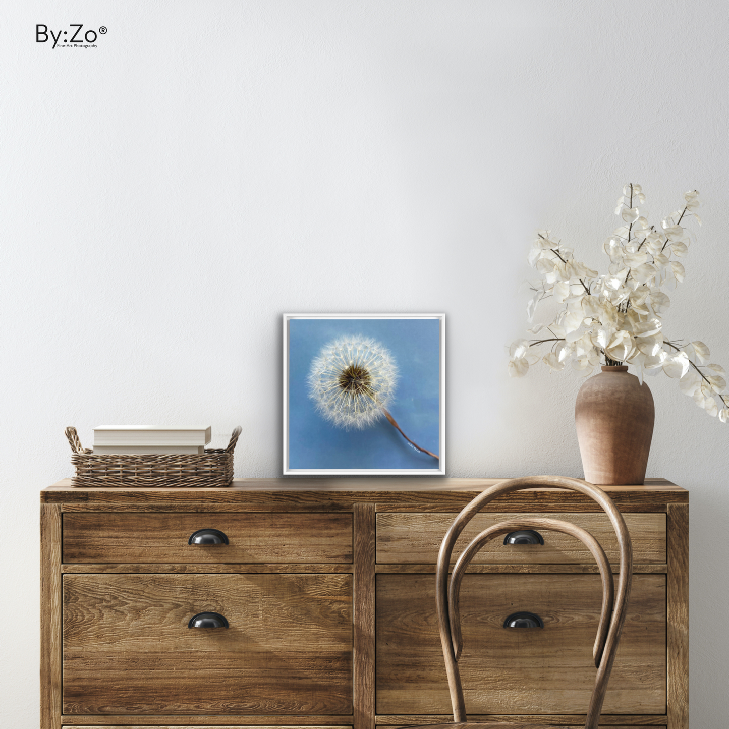Wall Art Dandelion Make-a-Wish Make-Magic Original Art on Framed Canvas Floater Fine-Art Photography  By:Zo® - By:Zo