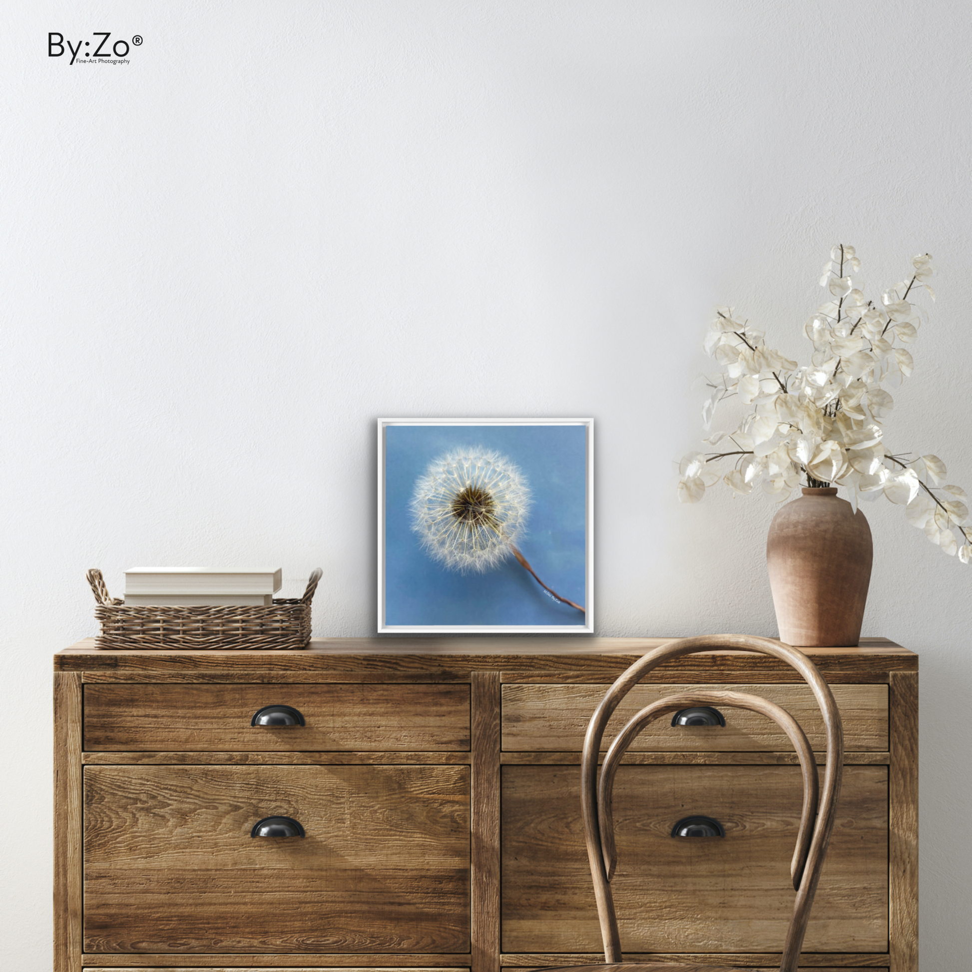Wall Art Dandelion Make-a-Wish Make-Magic Original Art on Framed Canvas Floater Fine-Art Photography  By:Zo® - By:Zo