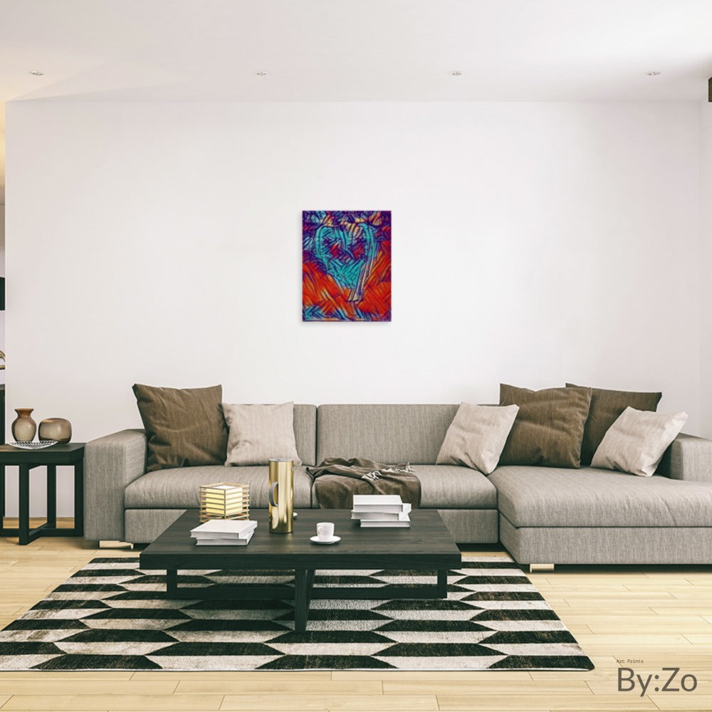 FROSTED HEART Abstract Digital Art  from Sketch By:Zo® - By:Zo