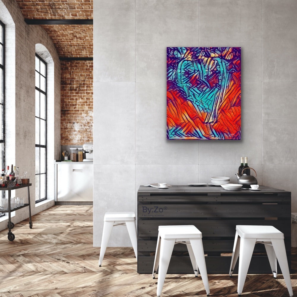 FROSTED HEART Abstract Digital Art  from Sketch By:Zo® - By:Zo