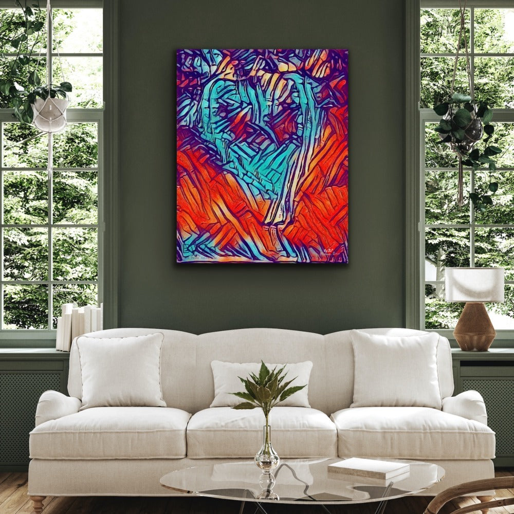 FROSTED HEART Abstract Digital Art  from Sketch By:Zo® - By:Zo