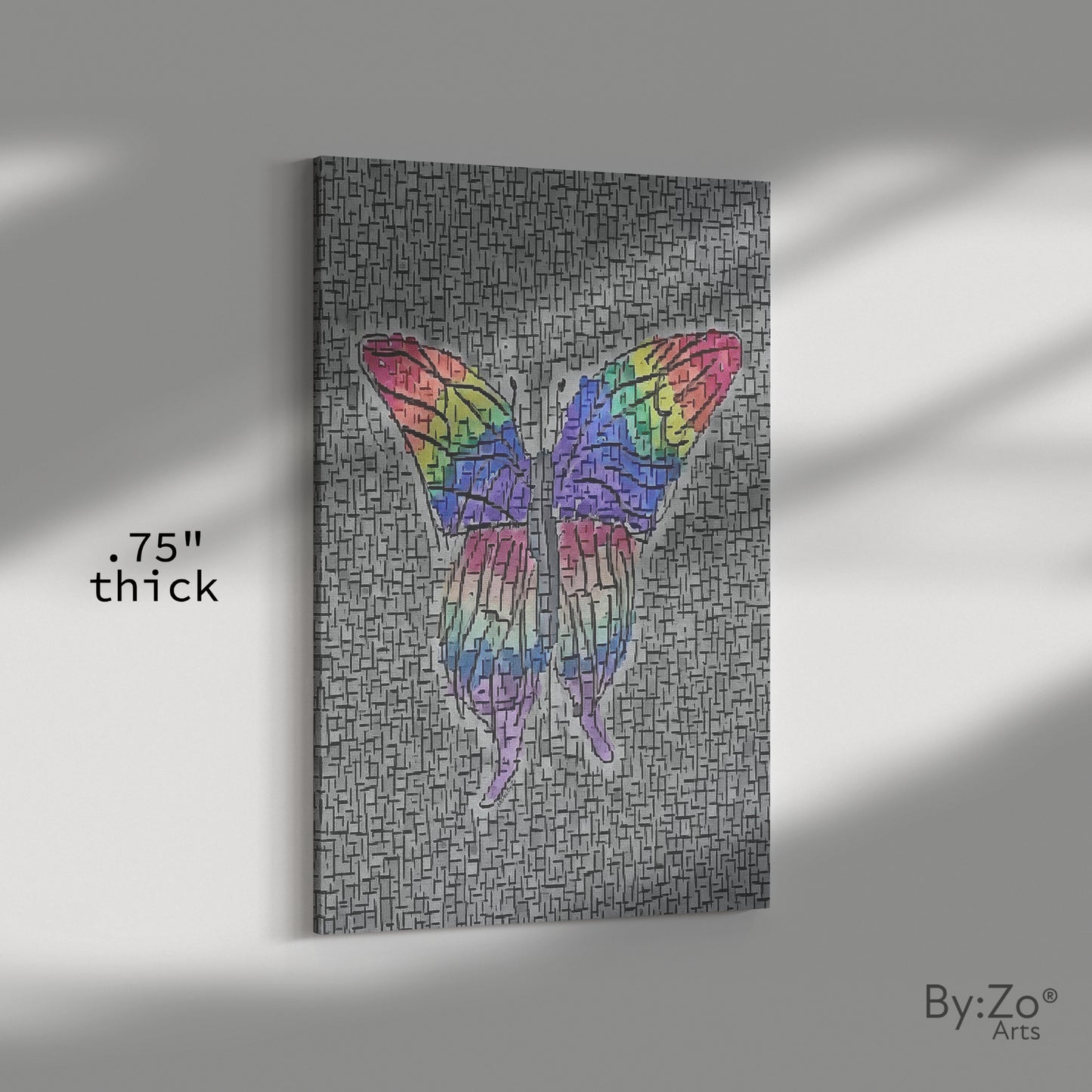 "One Of A Kind, Imperfection" Butterfly Illustration and Mixed-Media ByZo Arts - By:Zo