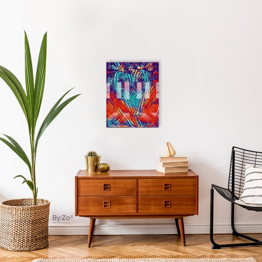 FROSTED HEART Abstract Digital Art  from Sketch By:Zo® - By:Zo