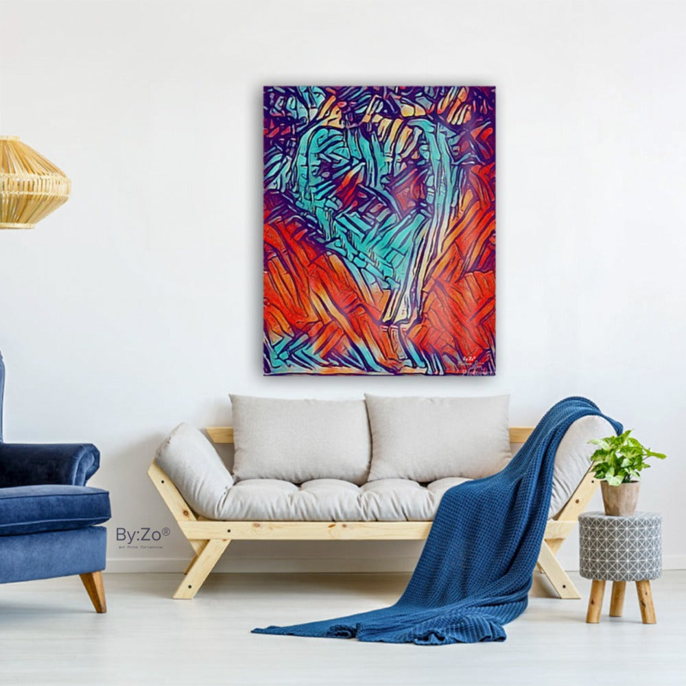 FROSTED HEART Abstract Digital Art  from Sketch By:Zo® - By:Zo