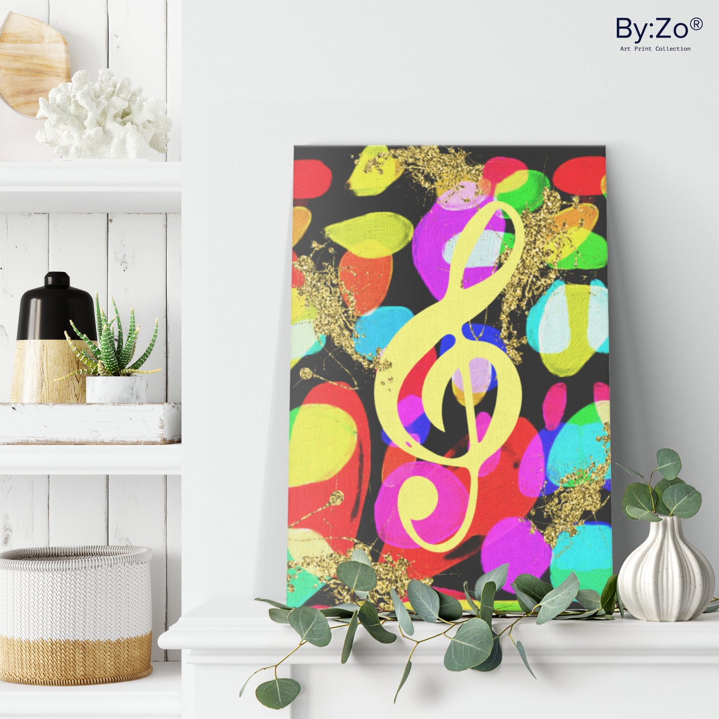 Musical Night Original Mixed-Media Gallery Quality Canvas Print By:Zo Arts - By:Zo