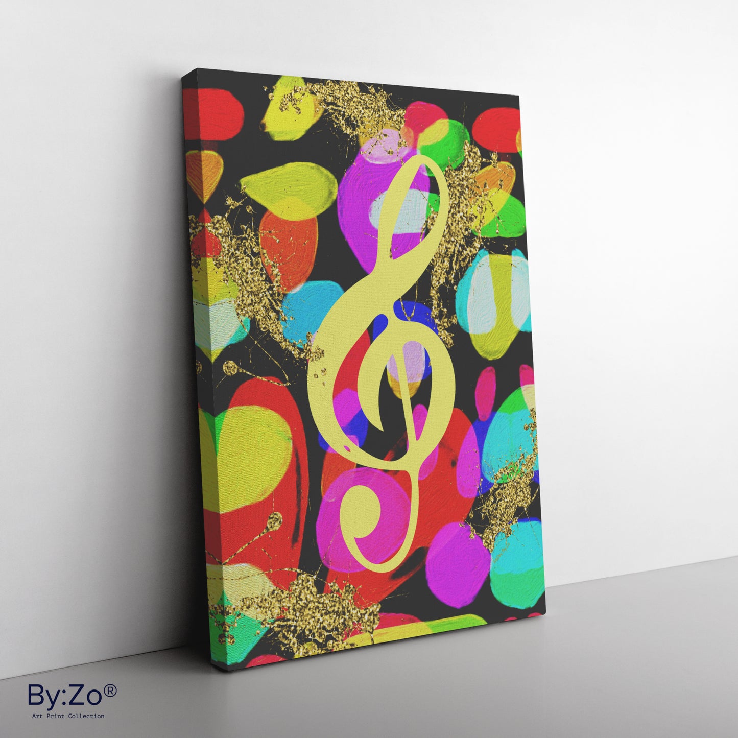 Musical Night Original Mixed-Media Gallery Quality Canvas Print By:Zo Arts - By:Zo