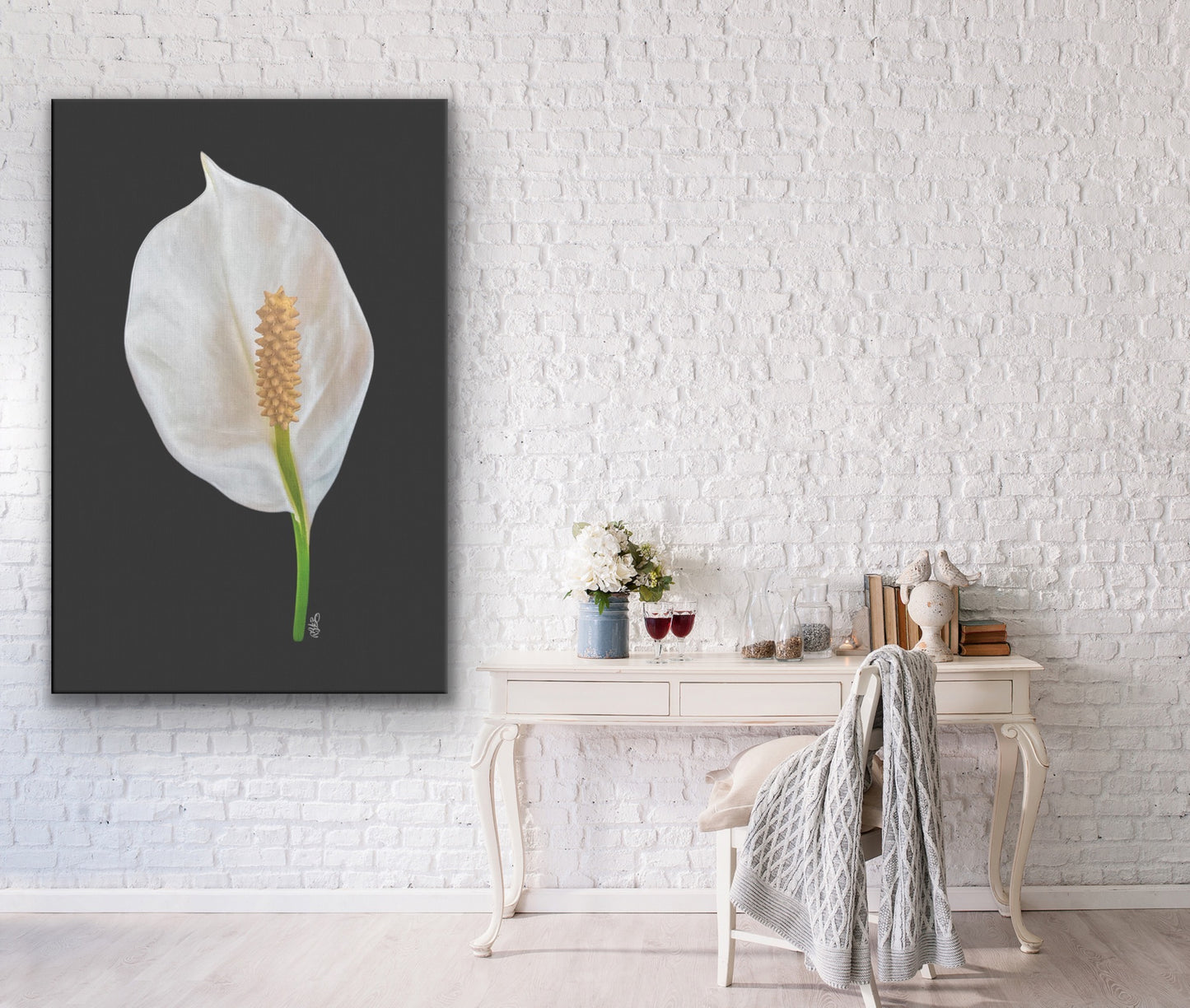 Peace Lily on Wrapped Canvas Original Photography.ByZo Art by: Maria Desnoyers