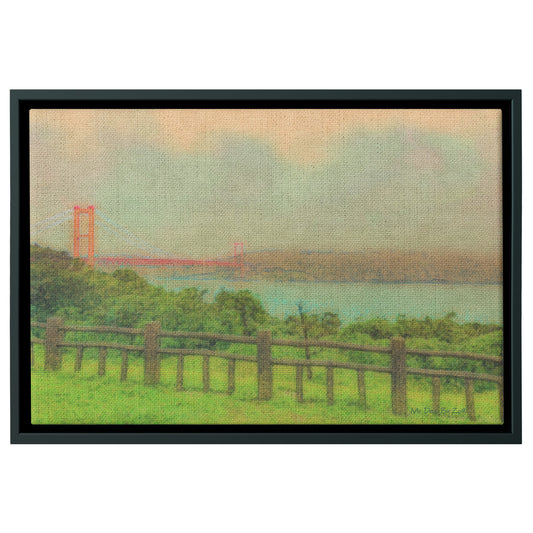 Wall Art Japan Landscape Hirado Bridge View Nagasaki Province on Floating Framed Canvas Fine-Art Photogrtaphy by: Maria Desnoyers By:Zo® - By:Zo