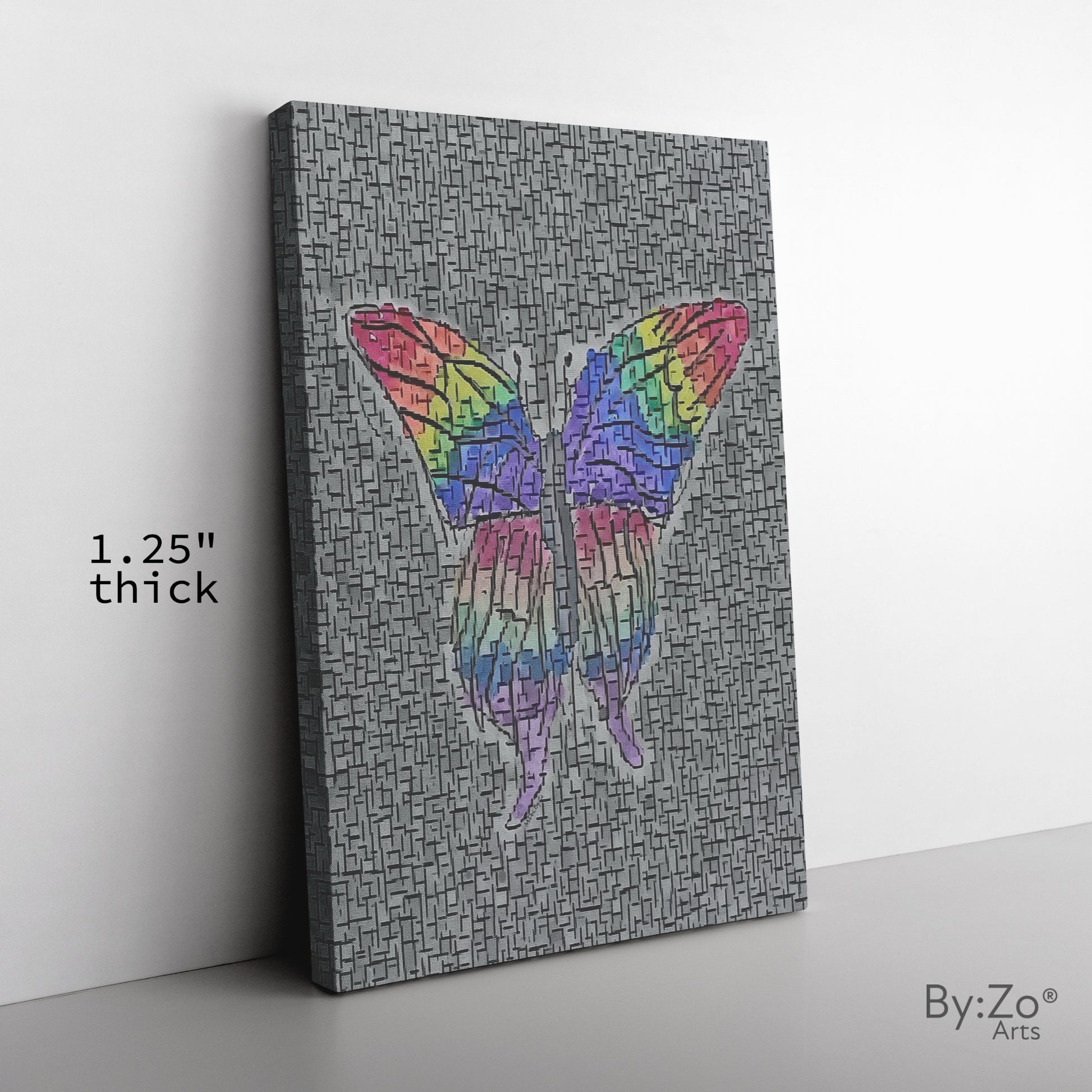 "One Of A Kind, Imperfection" Butterfly Illustration and Mixed-Media ByZo Arts - By:Zo