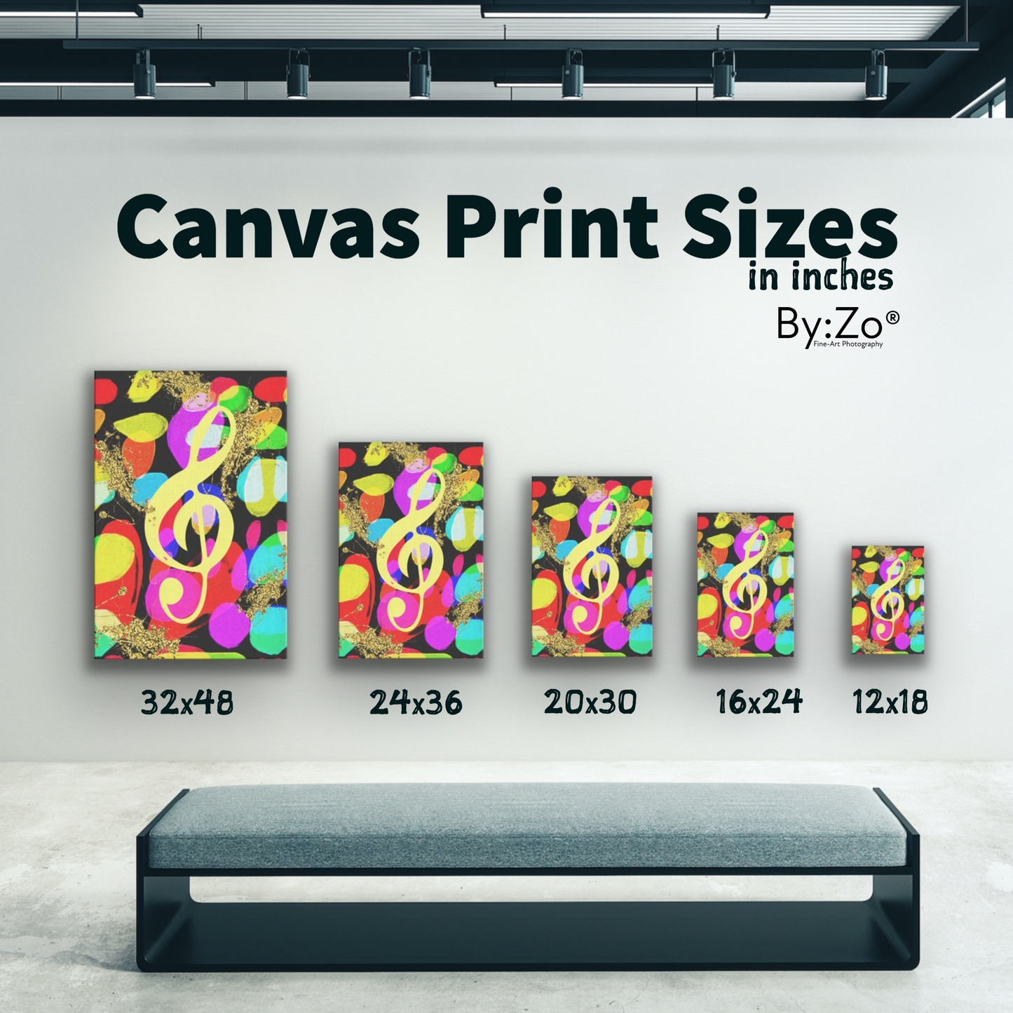 Musical Night Original Mixed-Media Gallery Quality Canvas Print By:Zo Arts - By:Zo