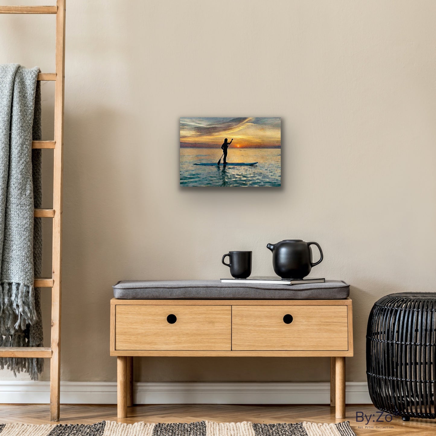 Beautiful Island SILHOUETTE and SUNSET Canvas Print Digital Art from Original Photograph By:Zo® - By:Zo