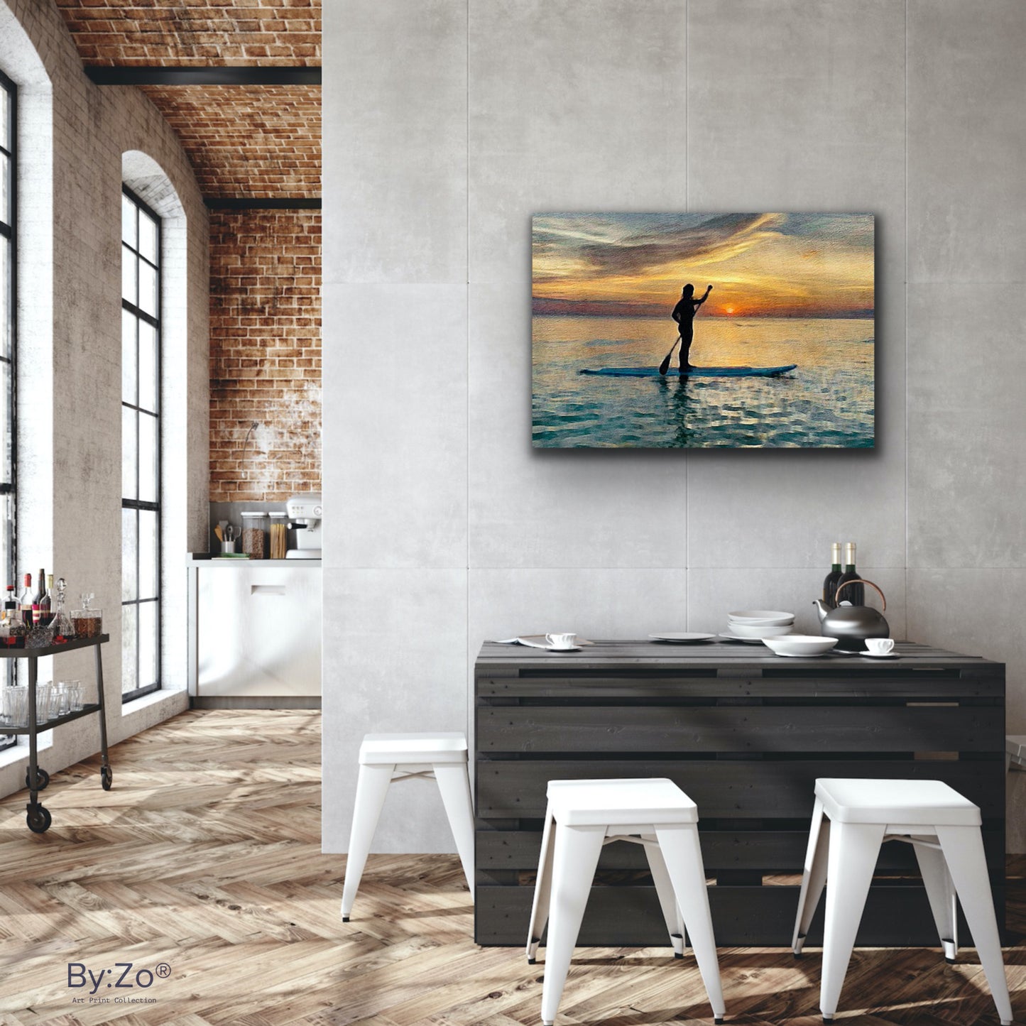 Beautiful Island SILHOUETTE and SUNSET Canvas Print Digital Art from Original Photograph By:Zo® - By:Zo